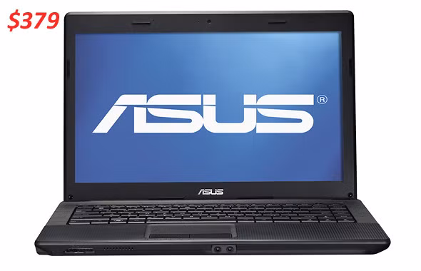 ASUS X44L (379 USD) Có lẽ Asus X44L sẽ không giành được bất cứ giải thưởng nào nếu so về hiệu năng hay thiết kế nhưng chiếc laptop 14 inch này cũng được trang bị 1 cấu hình đủ mạnh để bạn lướt web, xem phim, nghe nhạc mượt mà với mức giá rất rẻ: 379 USD. Máy dùng chip Core i3-2330M RAM 4 GB, ổ cứng dung lượng 500 GB cho phép bạn lưu trữ được nhiều dữ liệu.
