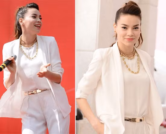 Hà Hồ thanh lịch và sang trọng khi diện cả cây trắng.