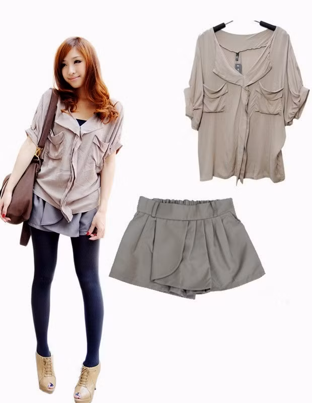 Bộ 10: Style dành riêng cho các cô nàng chuộng thời trang Hàn Quốc. Nếu muốn trẻ trung hơn, bạn chỉ cần đổi túi xách màu mè là ổn ngay.