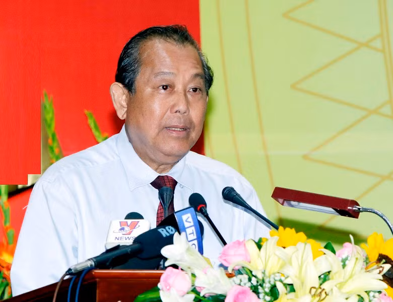 Phó Thủ tướng Trương Hòa Bình phát biểu tại Hội nghị. Ảnh: Cổng thông tin Chính phủ