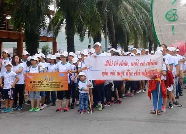 Các tổ chức tham gia đi bộ đồng hành cùng chương trình.