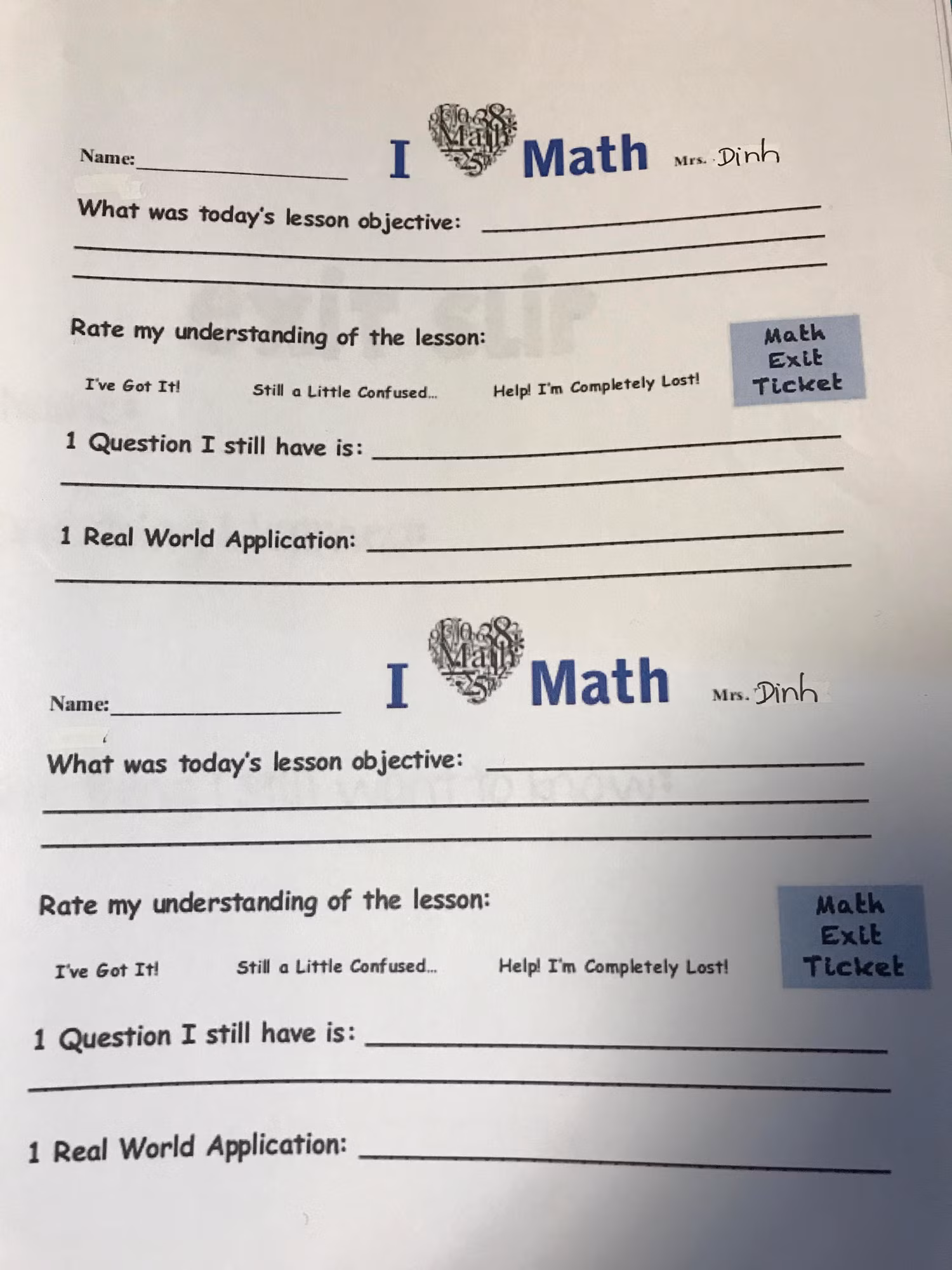 Bài kiểm tra dạng Exit ticket. Bài kiểm tra dạng Exit ticket.