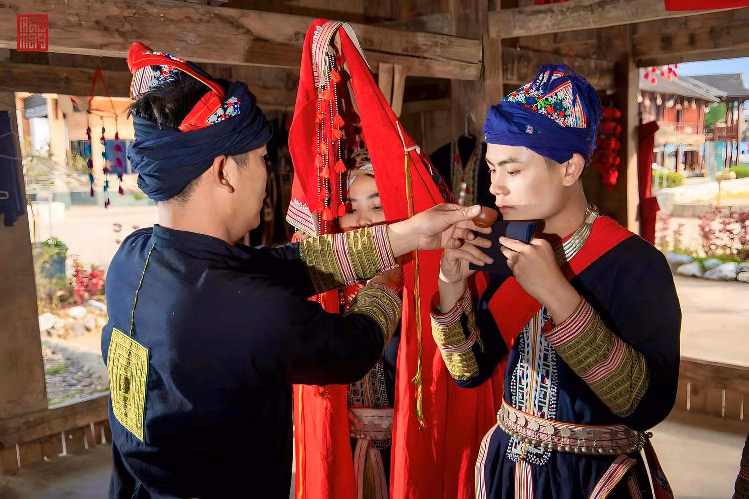 Tái hiện đám cưới người Dao Đỏ tại Bản Mây.