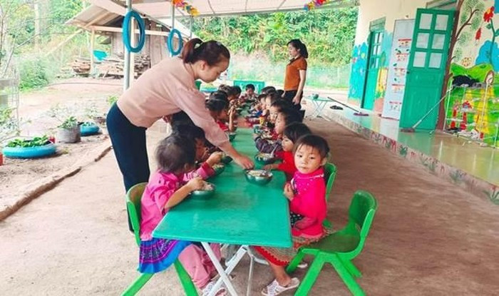 Điểm trường bản Mốc 4 (thuộc Trường Mầm non Nậm Tin, Nậm Pồ, Điện Biên). Ảnh: giaoduc.net.vn