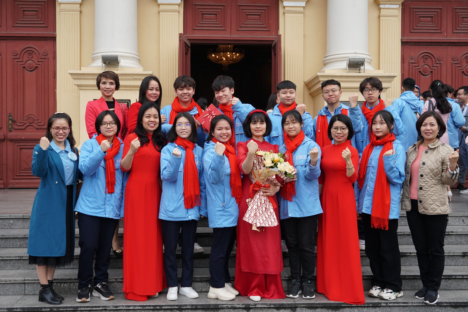 Học sinh Hải Phòng bày tỏ quyết tâm tiếp tục đạt thành tích cao trong kỳ thi cấp quốc gia (Ảnh: Phạm Linh)