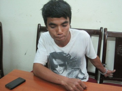 Đối tượng Tạ Văn Thanh bị bắt ngay sau vụ nổ mìn ở tiệm vàng Hoàng Tín (124 Nguyễn Thái Học, HN)