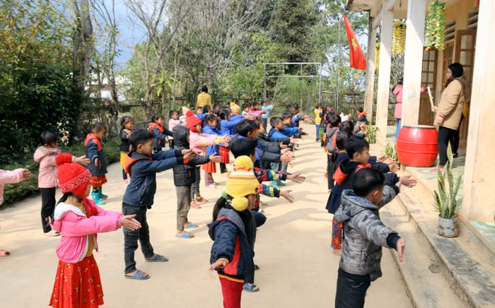 Một điểm trường vùng khó. Ảnh: Mộc Trà.