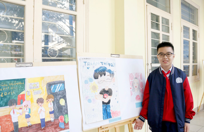 Học sinh Đào Mạnh Lâm Vũ (lớp 6H, Trường Trung học cơ sở Chương Dương). Học sinh Đào Mạnh Lâm Vũ (lớp 6H, Trường Trung học cơ sở Chương Dương).