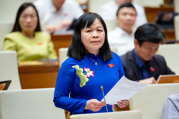 Đại biểu Quốc hội Nguyễn Thị Mai Hoa (Đoàn Đồng Tháp) - Phó Chủ nhiệm Ủy ban Văn hóa, Giáo dục; thành viên Đoàn giám sát. Ảnh: quochoi.vn.