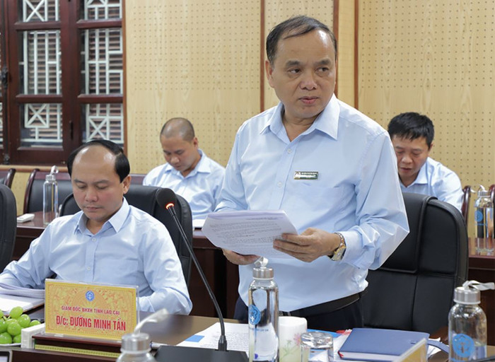Ông Đường Minh Tấn - Giám đốc Bảo hiểm xã hội tỉnh Lào Cai. Ảnh: tapchibaohiemxahoi.gov.vn. Ông Đường Minh Tấn - Giám đốc Bảo hiểm xã hội tỉnh Lào Cai. Ảnh: tapchibaohiemxahoi.gov.vn.