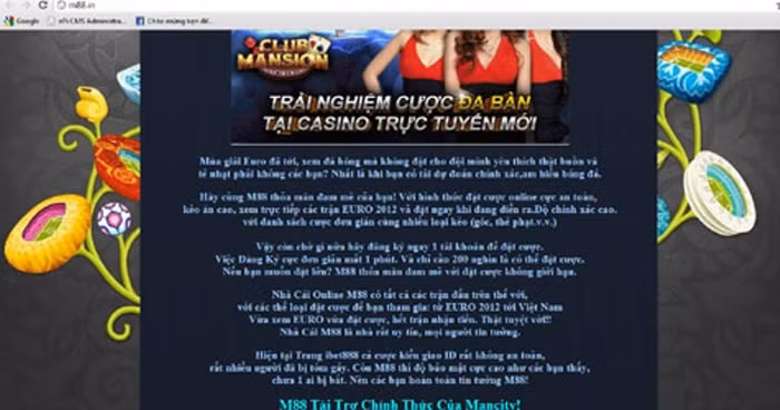 Lời quảng cáo và cam kết rất thách thức các cơ quan quản lý trên trang m88.in được dẫn từ đường link liên kết trên trang bongdaso.com.