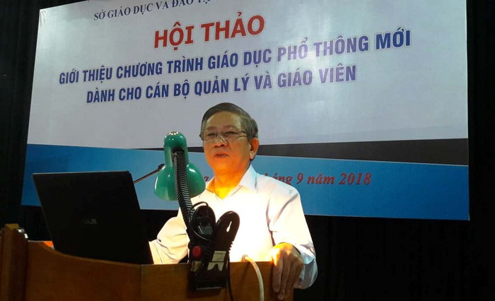 Giáo sư Nguyễn Minh Thuyết cho rằng, chương trình giáo dục phổ thông mới sẽ còn thay đổi, cập nhật để phù hợp với sự phát triển. Ảnh: TT Giáo sư Nguyễn Minh Thuyết cho rằng, chương trình giáo dục phổ thông mới sẽ còn thay đổi, cập nhật để phù hợp với sự phát triển. Ảnh: TT