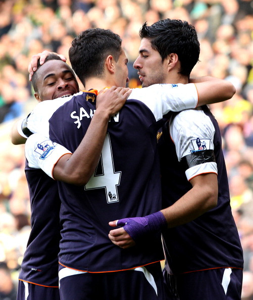 Kết thúc trận đấu, Liverpool giành chiến thắng tưng bừng 5-2 trước Norwich, chiến thắng đầu tiên của thầy trò HLV Brendan Rodgers ở giải ngoại hạng Anh, trận đấu của riêng Luis Suarez. Kết thúc trận đấu, Liverpool giành chiến thắng tưng bừng 5-2 trước Norwich, chiến thắng đầu tiên của thầy trò HLV Brendan Rodgers ở giải ngoại hạng Anh, trận đấu của riêng Luis Suarez.