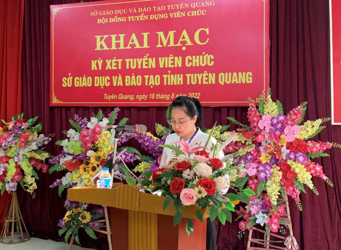 Kỳ xét tuyển viên chức ngành giáo dục tỉnh Tuyên Quang tháng 8/2022. (Ảnh: Sở GD&amp;ĐT Tuyên Quang cung cấp).