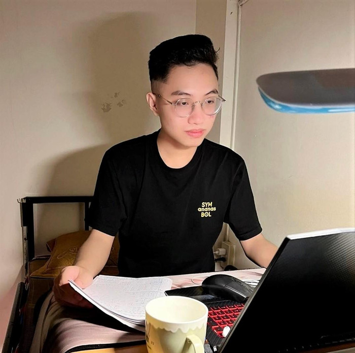 Nam sinh Hà Kiên Trung vốn có đam mê với Tin học từ khi còn rất nhỏ. (Ảnh: NVCC). Nam sinh Hà Kiên Trung vốn có đam mê với Tin học từ khi còn rất nhỏ. (Ảnh: NVCC).