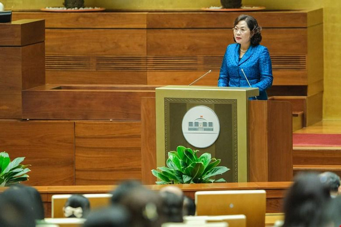 Thống đốc Ngân hàng Nhà nước Nguyễn Thị Hồng. (Ảnh: quochoi.vn). Thống đốc Ngân hàng Nhà nước Nguyễn Thị Hồng. (Ảnh: quochoi.vn).