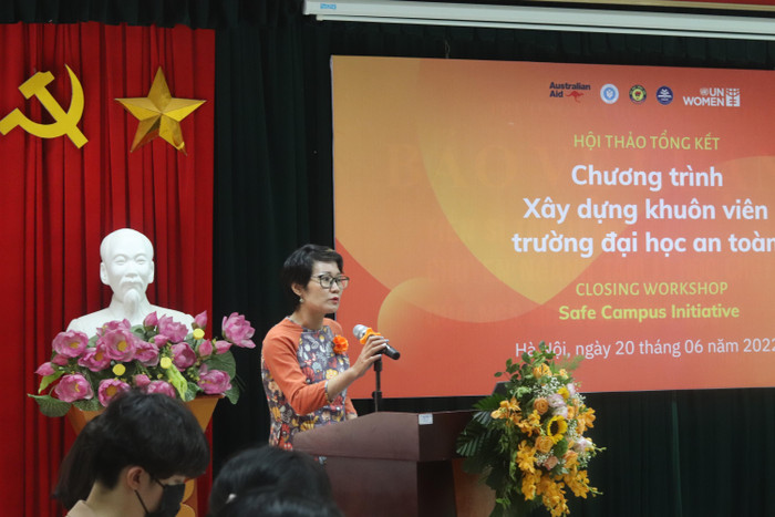 Bà Lê Thị Lan Phương (Cán bộ quản lý chương trình Chấm dứt bạo lực của UN Women). Bà Lê Thị Lan Phương (Cán bộ quản lý chương trình Chấm dứt bạo lực của UN Women).