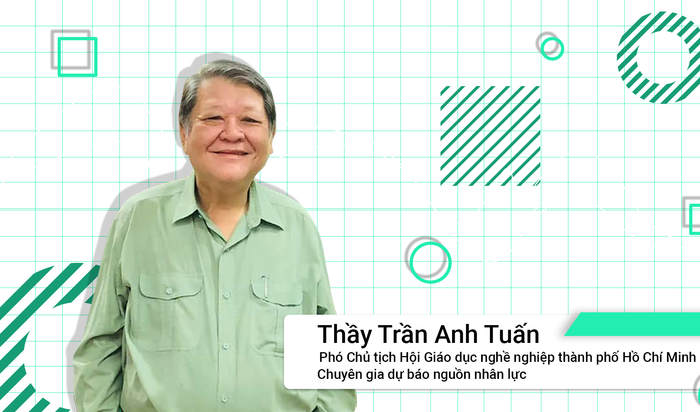 Thầy Trần Anh Tuấn (Phó Chủ tịch Hội Giáo dục nghề nghiệp thành phố Hồ Chí Minh, Chuyên gia dự báo nguồn nhân lực). (Ảnh: FBNV). Thầy Trần Anh Tuấn (Phó Chủ tịch Hội Giáo dục nghề nghiệp thành phố Hồ Chí Minh, Chuyên gia dự báo nguồn nhân lực). (Ảnh: FBNV).