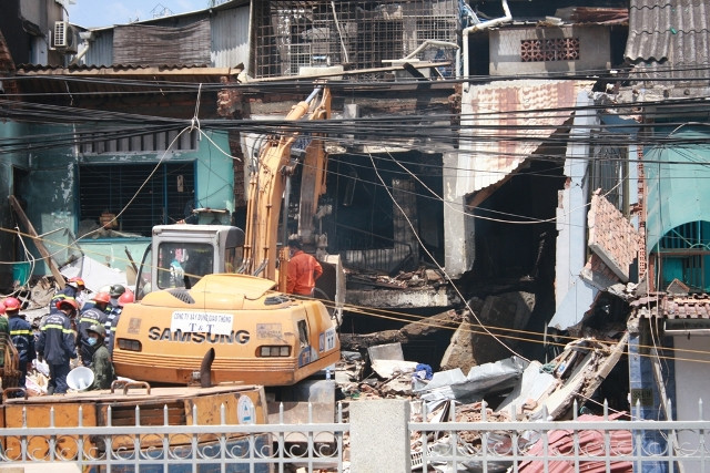 Hiện trường vụ nổ (Ảnh: Minh Hiếu) Hiện trường vụ nổ (Ảnh: Minh Hiếu)