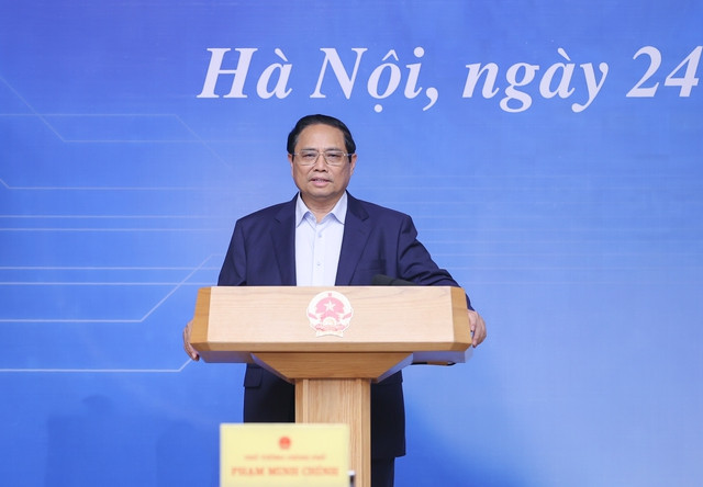 Thủ tướng Phạm Minh Chính nhấn mạnh, phát triển nguồn nhân lực cho công nghiệp bán dẫn là "đột phá của đột phá" trong đào tạo nhân lực chất lượng cao (Ảnh: baochinhphu.vn). img4290-17139553174621961580218.jpg
