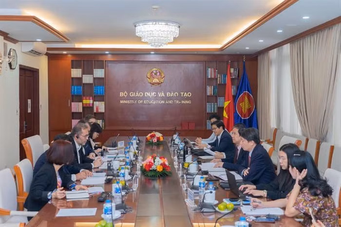 Quang cảnh buổi làm việc (ảnh: Bộ Giáo dục và Đào tạo)