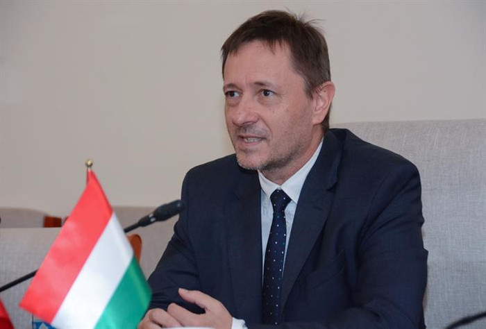 Ngài Baloghdi Tibor, Đại sứ đặc mệnh toàn quyền Hungary tại Việt Nam (ảnh: Giáo dục và Đào tạo)
