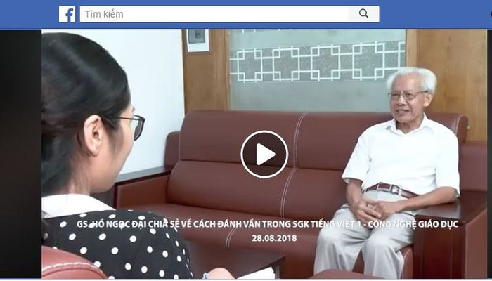 Ảnh chụp màn hình đoạn video nhà báo kênh VTC14 phỏng vấn Giáo sư Hồ Ngọc Đại ngày 28/8/2018 đang được chia sẻ mạnh mẽ trên mạng xã hội. (Ảnh chụp màn hình) Ảnh chụp màn hình đoạn video nhà báo kênh VTC14 phỏng vấn Giáo sư Hồ Ngọc Đại ngày 28/8/2018 đang được chia sẻ mạnh mẽ trên mạng xã hội. (Ảnh chụp màn hình)