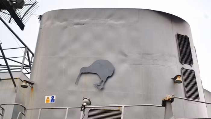 Chim KiWi, biểu tượng của đất nước New Zealand trên tàu chiến