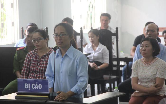 Bị cáo Ngô Thị Hòa tại phiên tòa sơ thẩm. Ảnh: TT Bị cáo Ngô Thị Hòa tại phiên tòa sơ thẩm. Ảnh: TT