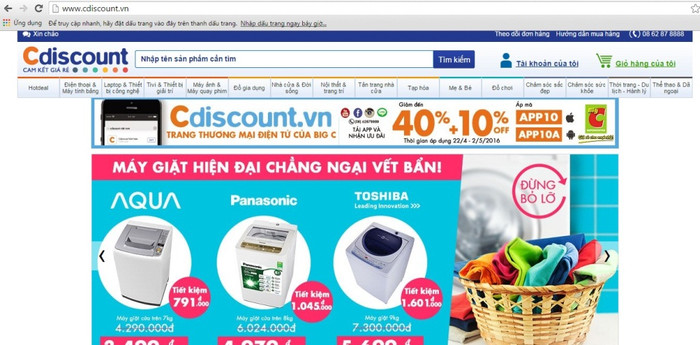 Trang website Cdiscount.vn bị tố bán hàng kém chất lượng - thiếu trách nhiệm/Ảnh chụp màn hình. Trang website Cdiscount.vn bị tố bán hàng kém chất lượng - thiếu trách nhiệm/Ảnh chụp màn hình.