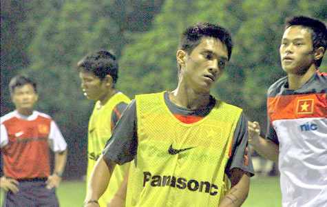 Hoàng Thiên sẽ là một ẩn số của U.23 Việt Nam. Ảnh: Xuân Thanh Hoàng Thiên sẽ là một ẩn số của U.23 Việt Nam. Ảnh: Xuân Thanh