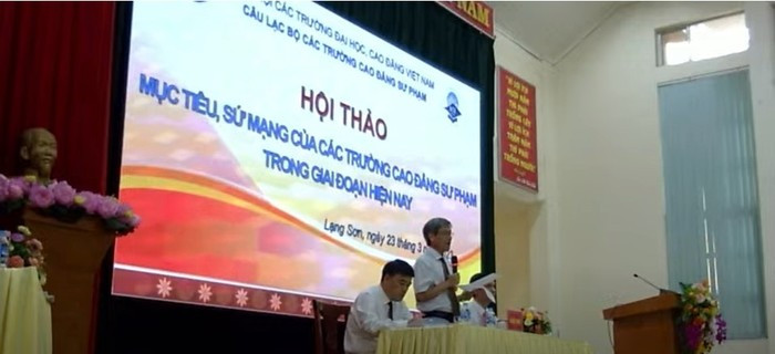Hội thảo “Mục tiêu, sứ mạng của các trường cao đẳng sư phạm trong giai đoạn hiện nay” năm 2023 của Câu lạc bộ các trường cao đẳng sư phạm thuộc Hiệp hội Các trường đại học, cao đẳng Việt Nam (Ảnh: Ngọc Mai). Hội thảo “Mục tiêu, sứ mạng của các trường cao đẳng sư phạm trong giai đoạn hiện nay” năm 2023 của Câu lạc bộ các trường cao đẳng sư phạm thuộc Hiệp hội Các trường đại học, cao đẳng Việt Nam (Ảnh: Ngọc Mai).