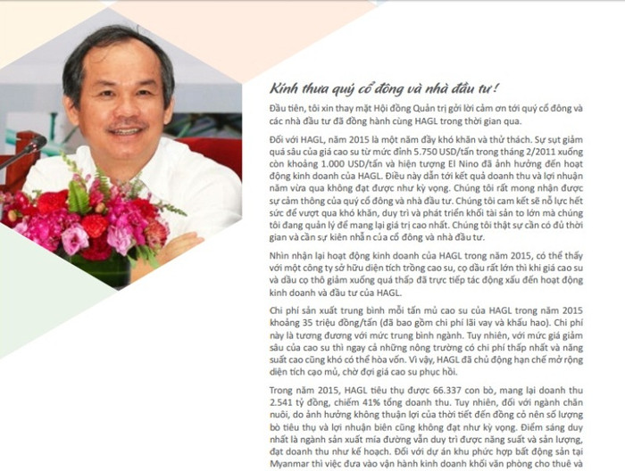 Bầu Đức viết tâm thư gửi cổ đông và nhà đầu tư Bầu Đức viết tâm thư gửi cổ đông và nhà đầu tư