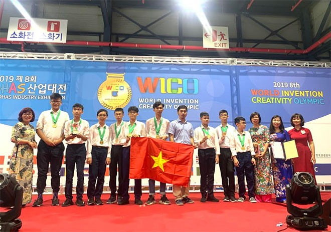 Học sinh Việt Nam đoạt thành tích xuất sắc tại cuộc thi WICO 2019.(Ảnh: Ban tổ chức) Học sinh Việt Nam đoạt thành tích xuất sắc tại cuộc thi WICO 2019.(Ảnh: Ban tổ chức)