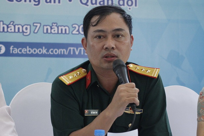 Thượng tá Đỗ Thành Tâm - Thư ký Ban Tuyển sinh quân sự, Bộ Quốc phòng cho biết, theo quy định của Bộ Quốc phòng thì thí sinh nộp hồ sơ sơ tuyển vào trường nào thì phải đăng ký xét tuyển nguyện vọng 1 vào đó. (Ảnh: Thùy Linh) Thượng tá Đỗ Thành Tâm - Thư ký Ban Tuyển sinh quân sự, Bộ Quốc phòng cho biết, theo quy định của Bộ Quốc phòng thì thí sinh nộp hồ sơ sơ tuyển vào trường nào thì phải đăng ký xét tuyển nguyện vọng 1 vào đó. (Ảnh: Thùy Linh)