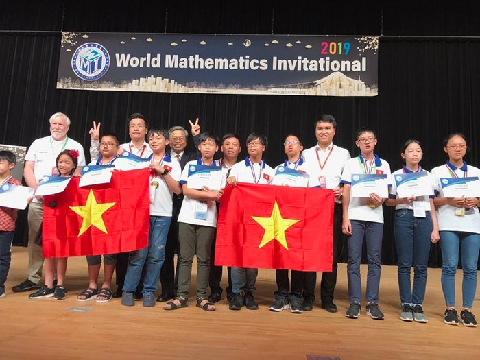 Các học sinh giành giải Vàng cuộc thi Toán quốc tế World Mathematics Invitational năm 2019 (Ảnh: Ban tổ chức) Các học sinh giành giải Vàng cuộc thi Toán quốc tế World Mathematics Invitational năm 2019 (Ảnh: Ban tổ chức)