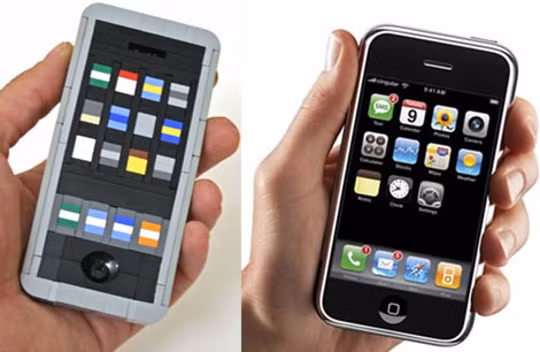 6. iPhone LEGO Nghệ sỹ LEGO Nathan Sawaya đã sáng tạo chiếc iPhone bằng các mảnh ghép LEGO. Khi mới trình làng, chiếc điện thoại LEGO từng được hét giá 399 USD (khoảng 8,4 triệu đồng). Song không hiểu người nào chịu bỏ tiền sắm món đồ chơi này đây? 6. iPhone LEGO Nghệ sỹ LEGO Nathan Sawaya đã sáng tạo chiếc iPhone bằng các mảnh ghép LEGO. Khi mới trình làng, chiếc điện thoại LEGO từng được hét giá 399 USD (khoảng 8,4 triệu đồng). Song không hiểu người nào chịu bỏ tiền sắm món đồ chơi này đây?