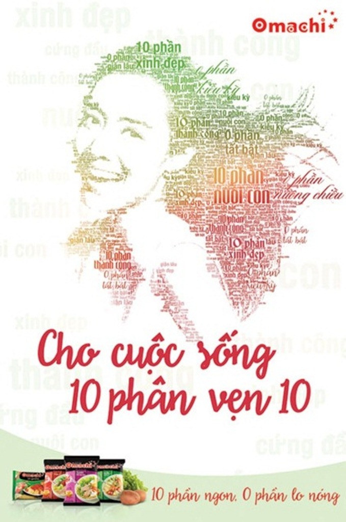 Thông qua chiến dịch chiến dịch “Omachi – Cho cuộc sống 10 phân vẹn 10”, nhãn hàng Mì khoai tây Omachi muốn dành lời cảm ơn đến những người phụ nữ đã lựa chọn sản phẩm mì Omachi - ảnh nguồn Masan. Thông qua chiến dịch chiến dịch “Omachi – Cho cuộc sống 10 phân vẹn 10”, nhãn hàng Mì khoai tây Omachi muốn dành lời cảm ơn đến những người phụ nữ đã lựa chọn sản phẩm mì Omachi - ảnh nguồn Masan.