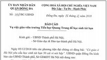 Trưởng phòng Giáo dục Đống Đa giải thích vụ cô giáo ra lệnh học trò tát bạn ảnh 4 Trưởng phòng Giáo dục Đống Đa giải thích vụ cô giáo ra lệnh học trò tát bạn ảnh 4