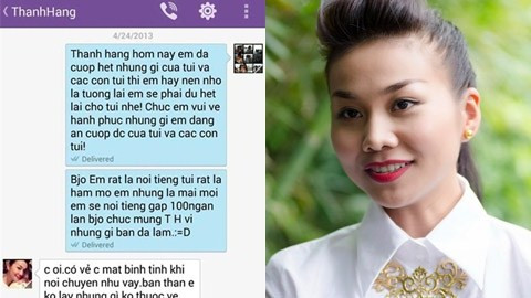 Đoạn chat được cho là của Thanh Hằng với vợ 'bạn trai tin đồn'