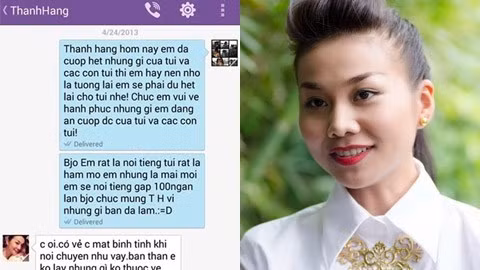 Đoạn chat được cho là của Thanh Hằng với vợ 'bạn trai tin đồn'