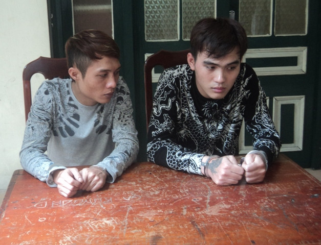 Hai đối tượng Tùng và Điệp tại PC45 Hà Nội Hai đối tượng Tùng và Điệp tại PC45 Hà Nội