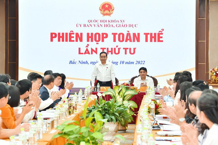 Phó Chủ tịch Thường trực Quốc hội Trần Thanh Mẫn dự và phát biểu chỉ đạo tại phiên họp. Ảnh: Cổng thông tin điện tử Quốc hội