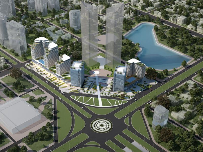 Dự án được xây dựng với 6 tòa tháp cao xấp xỉ 100m.