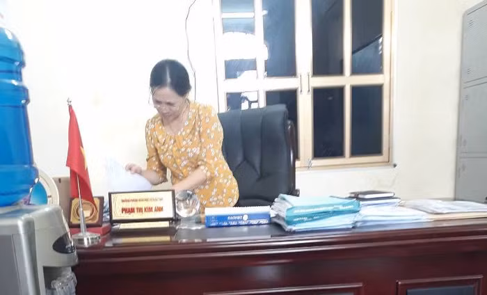 Bà Phạm Thị Kim Anh, Trưởng phòng Giáo dục và Đào tạo huyện Kim Động, tỉnh Hưng Yên. Ảnh Trần Việt.
