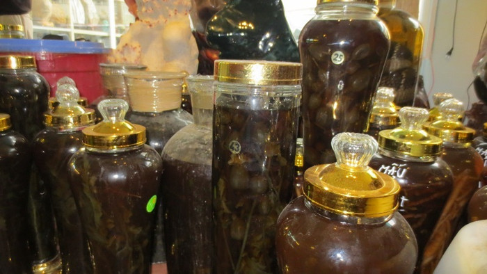 Cơ quan chức năng cũng đã phát hiện trong cửa hàng có rất nhiều bình rượu ngâm động vật và nhiều loại thảo dược khác nhau, trong đó có cả cành và quả cây anh túc. Cơ quan chức năng cũng đã phát hiện trong cửa hàng có rất nhiều bình rượu ngâm động vật và nhiều loại thảo dược khác nhau, trong đó có cả cành và quả cây anh túc.