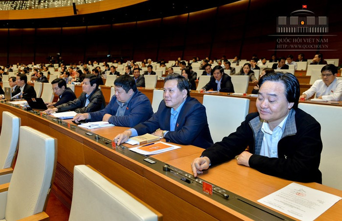 Với 438 đại biểu Quốc hội tán thành, chiếm 89,21% tổng số đại biểu Quốc hội, Quốc hội đã chính thức thông qua Nghị quyết điều chỉnh lộ trình thực hiện chương trình, sách giáo khoa giáo dục phổ thông (ảnh quochoi.vn). Với 438 đại biểu Quốc hội tán thành, chiếm 89,21% tổng số đại biểu Quốc hội, Quốc hội đã chính thức thông qua Nghị quyết điều chỉnh lộ trình thực hiện chương trình, sách giáo khoa giáo dục phổ thông (ảnh quochoi.vn).