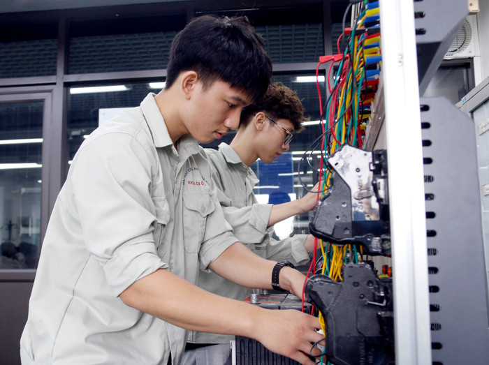 Sinh viên Trường Đại học Công nghiệp Hà Nội. Ảnh: Mộc Trà. Sinh viên Trường Đại học Công nghiệp Hà Nội. Ảnh: Mộc Trà.
