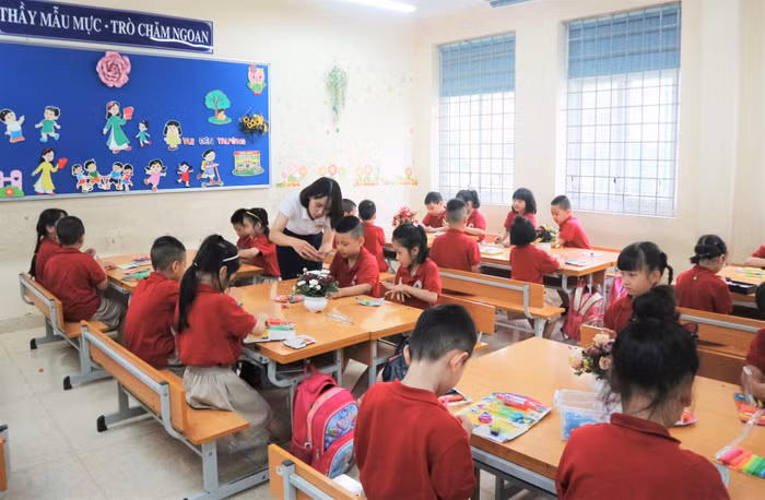 Một giờ học theo Chương trình giáo dục phổ thông 2018 tại Trường Tiểu học Ba Đình (Hà Nội). Ảnh: Huệ Phương. Một giờ học theo Chương trình giáo dục phổ thông 2018 tại Trường Tiểu học Ba Đình (Hà Nội). Ảnh: Huệ Phương.