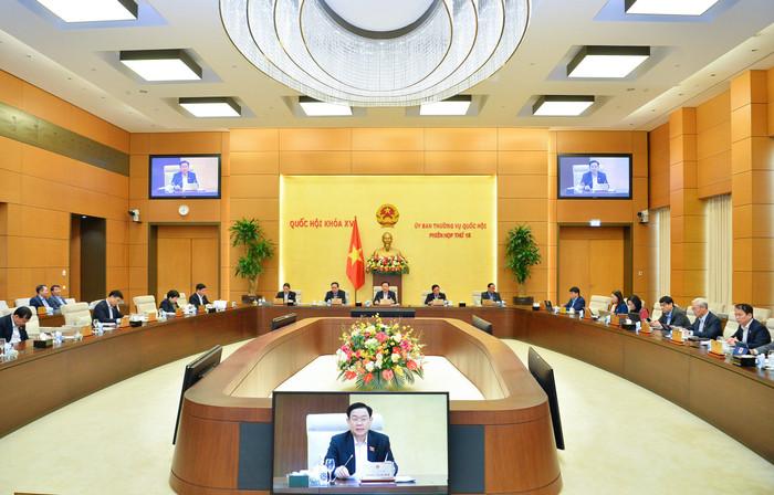 Phiên họp thứ 18 của Ủy ban Thường vụ Quốc hội. Ảnh: quochoi.vn. Phiên họp thứ 18 của Ủy ban Thường vụ Quốc hội. Ảnh: quochoi.vn.